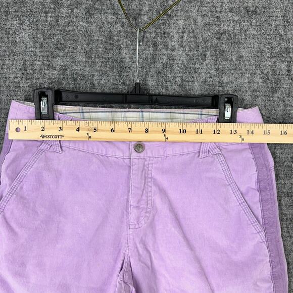 Athleta Women Corduroy Bermuda Shorts 4 Purple Adjustable Waist Stretch Mid-rise - Picture 6 of 10